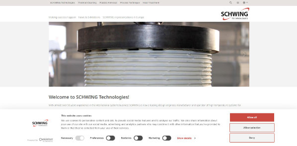 Schwing Technologies - Innovation in Spinneret Cleaning.