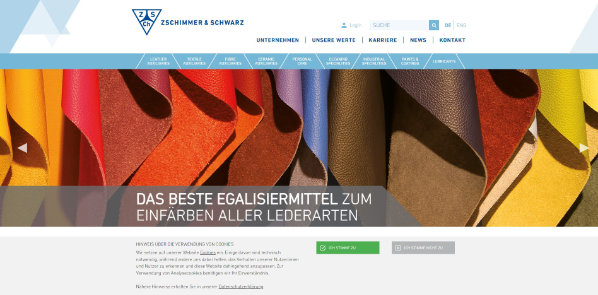 Zschimmer & Schwarz Mohsdorf - The correct finishing of fibres, yarns and fabrics.